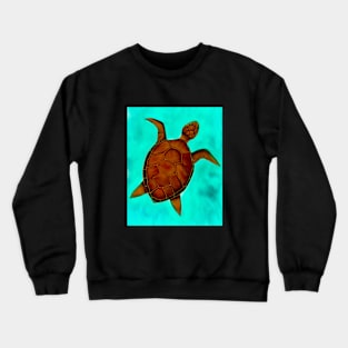 Turtle swimming in the ocean Crewneck Sweatshirt